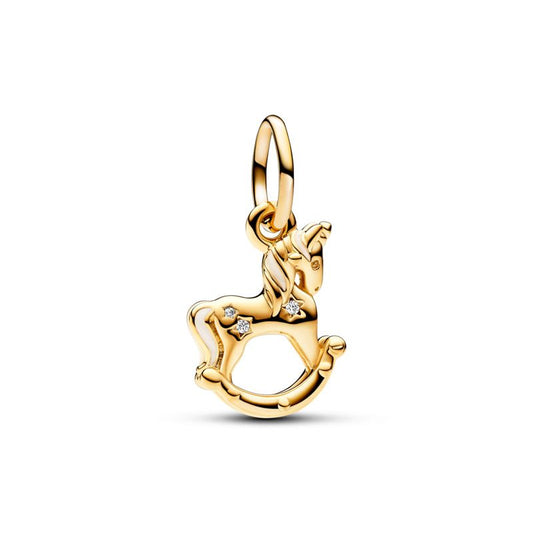 Rocking Unicorn Dangle Charm 14K Gold-Plated