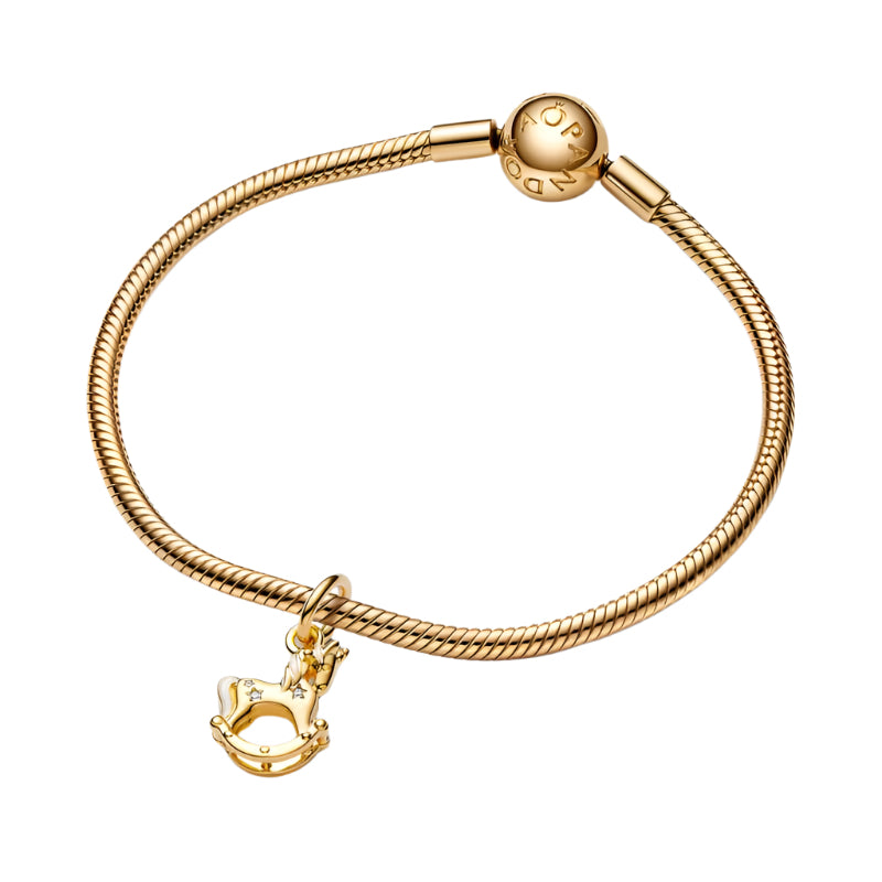 Rocking Unicorn Dangle Charm 14K Gold-Plated