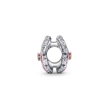 Pink Pansy Flower Charm
