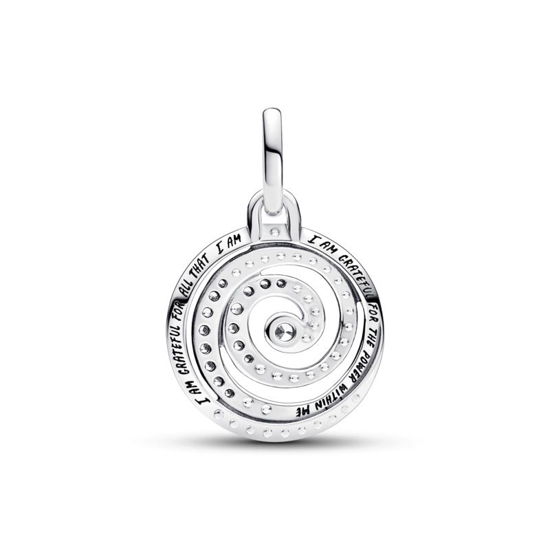 ME Gratitude Spiral Medallion Charm