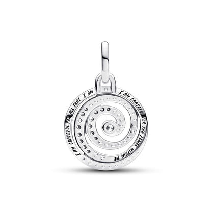 ME Gratitude Spiral Medallion Charm