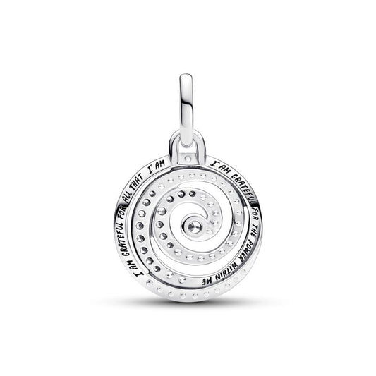 ME Gratitude Spiral Medallion Charm