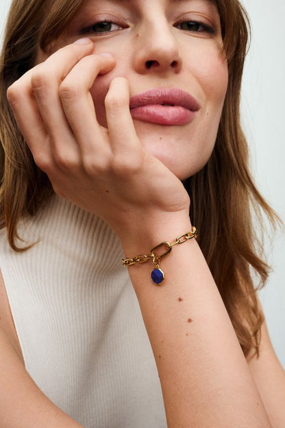 Blue Engravable Mini Medallion Charm