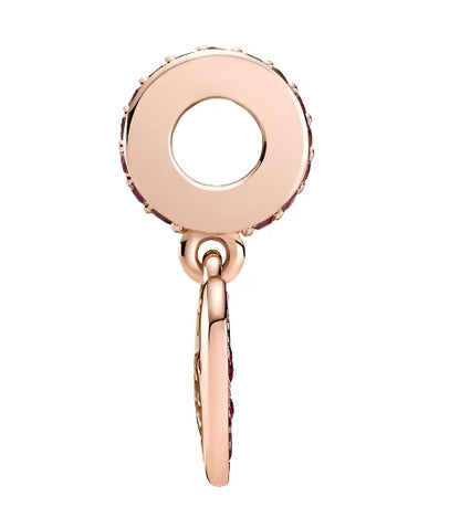 Pavé Freehand Heart Dangle Charm