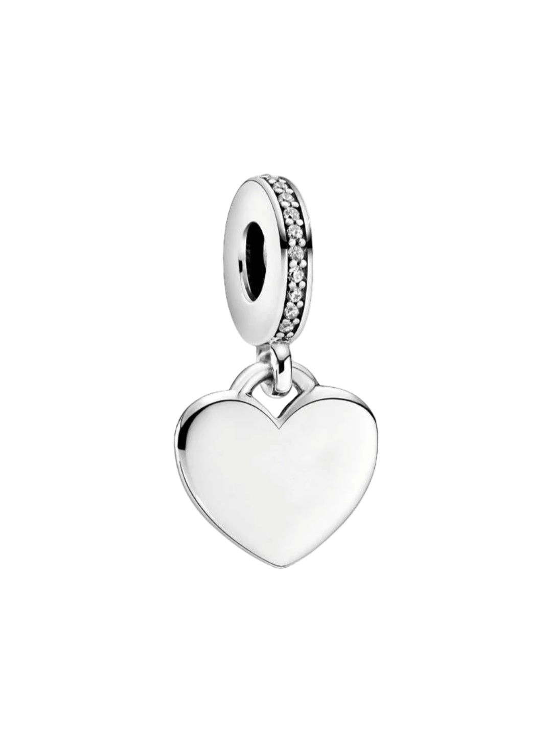 Engravable Heart Tag Dangle Charm