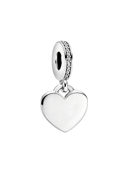 Engravable Heart Tag Dangle Charm