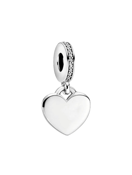 Engravable Heart Tag Dangle Charm