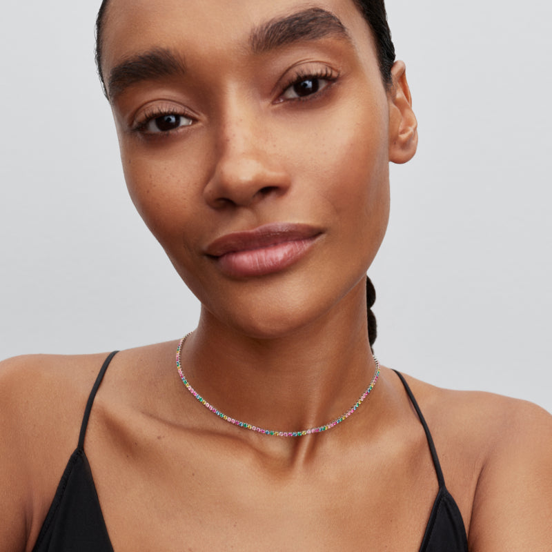 Rainbow Tennis Necklace