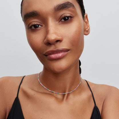 Rainbow Tennis Necklace