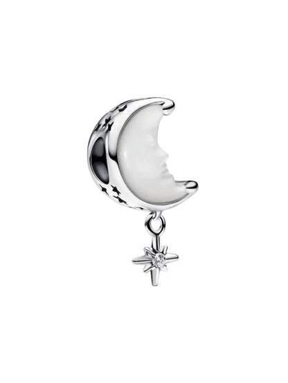 Moon & North Star Charm