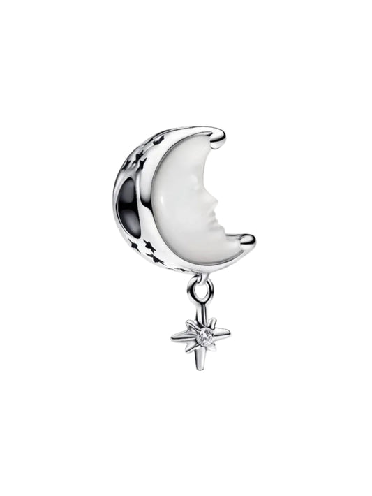 Moon & North Star Charm