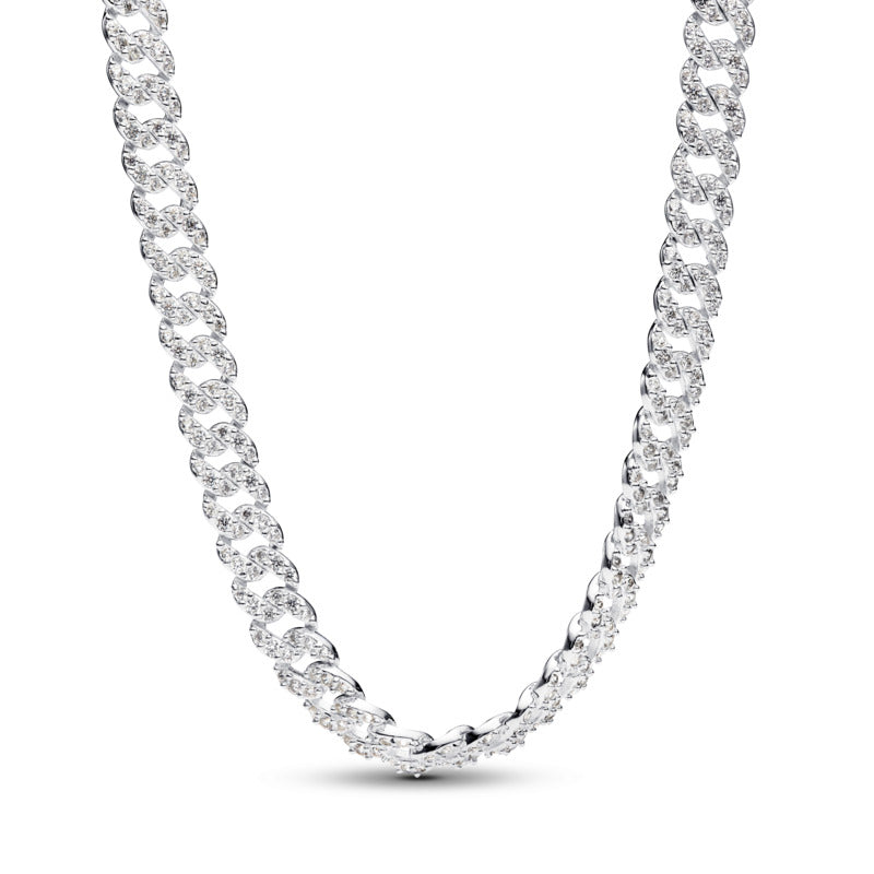 Pavé Cuban Chain Necklace