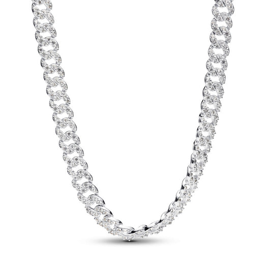 Pavé Cuban Chain Necklace