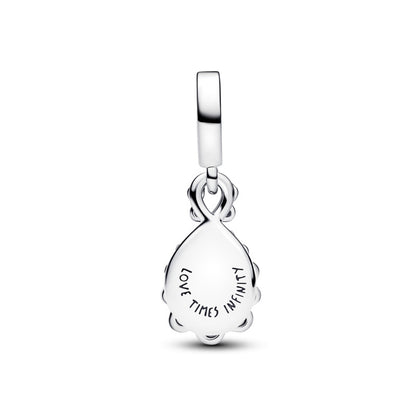 Opalescent Infinity Double Dangle Charm