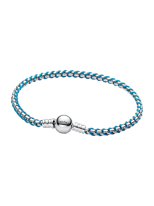 Blue Cord Snake Chain Bracelet