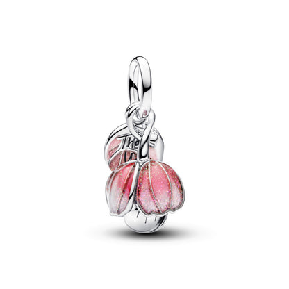Two-Tone Blooming Flower Dangle Charm