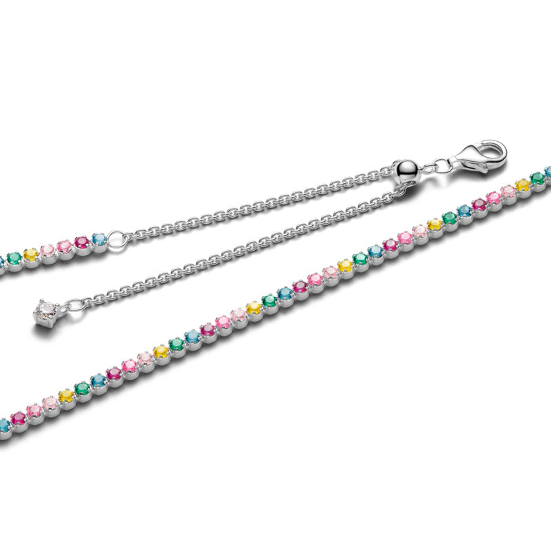 Rainbow Tennis Necklace
