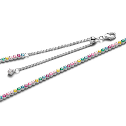 Rainbow Tennis Necklace