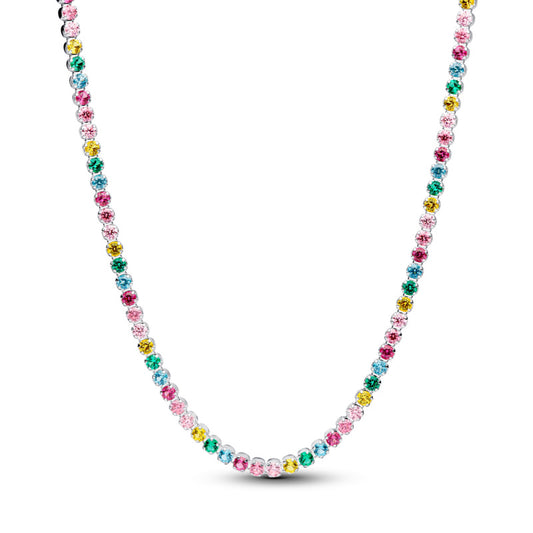 Rainbow Tennis Necklace