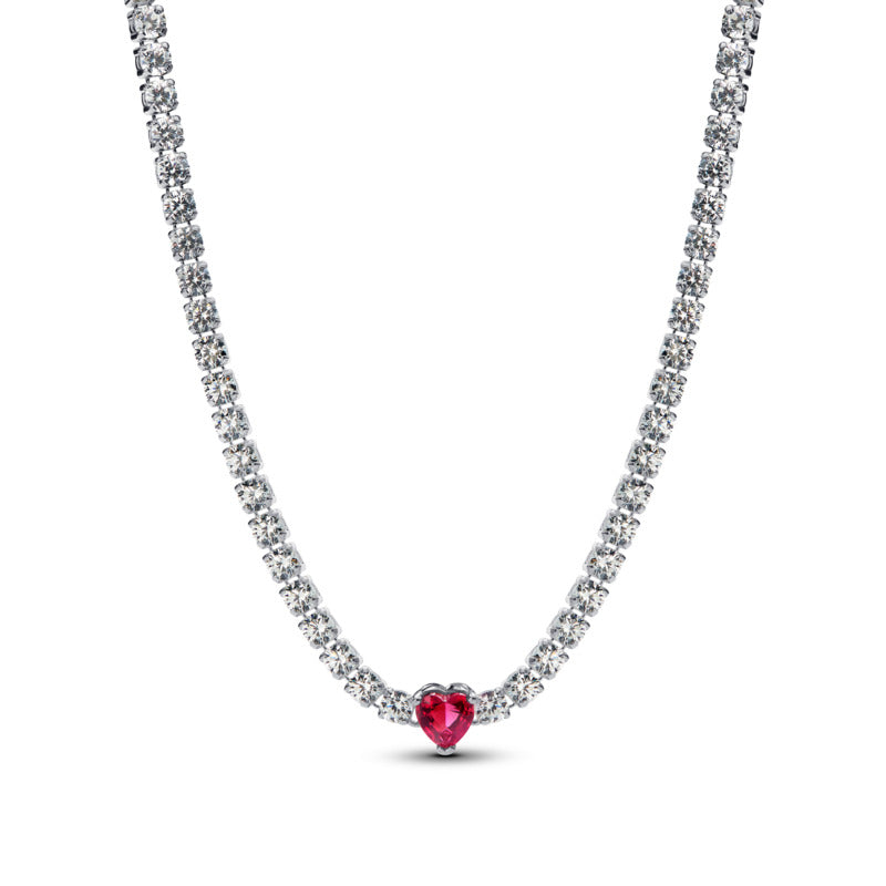 Halo Heart Pendant Choker