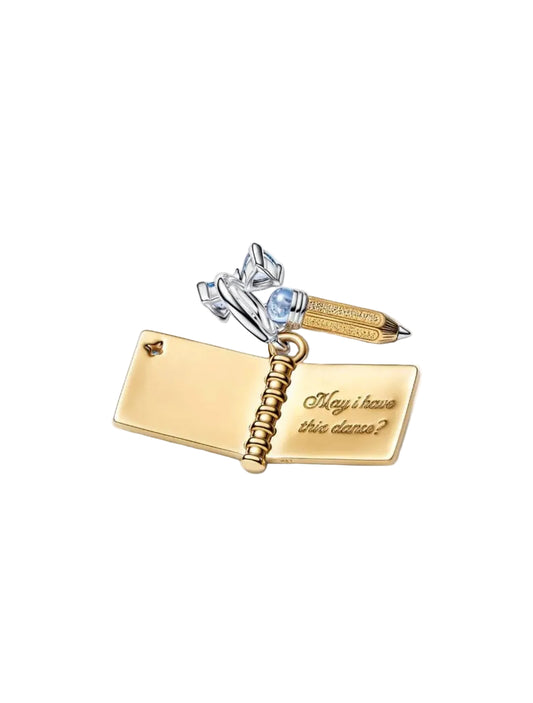 Bridgerton Dance Card & Pencil Dangle Charm