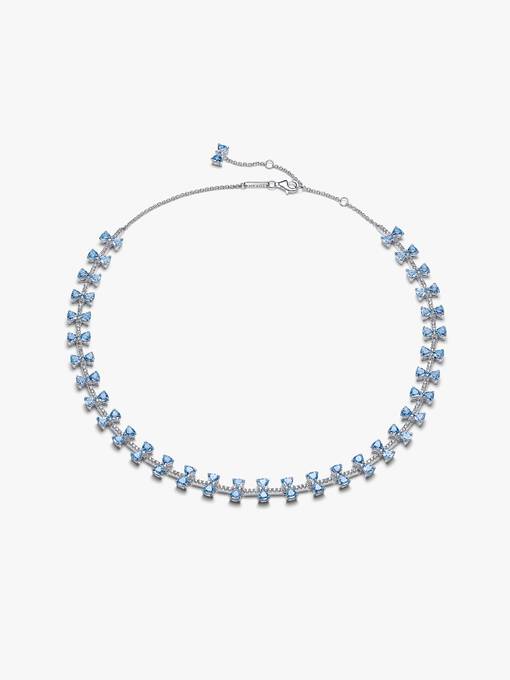 Bridgerton Blue Bow Necklace