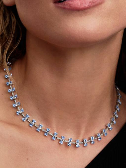 Bridgerton Blue Bow Necklace