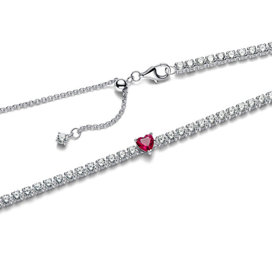 Halo Heart Pendant Choker