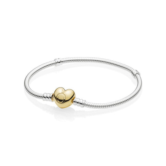 Moments Heart Clasp Snake Chain Bracelet