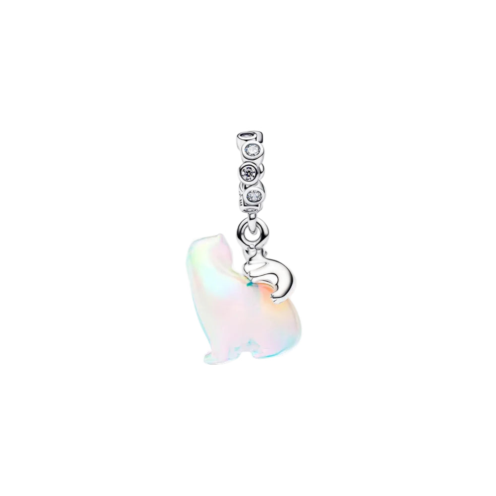 Polar Bear Mother & Cub Dangle Charm